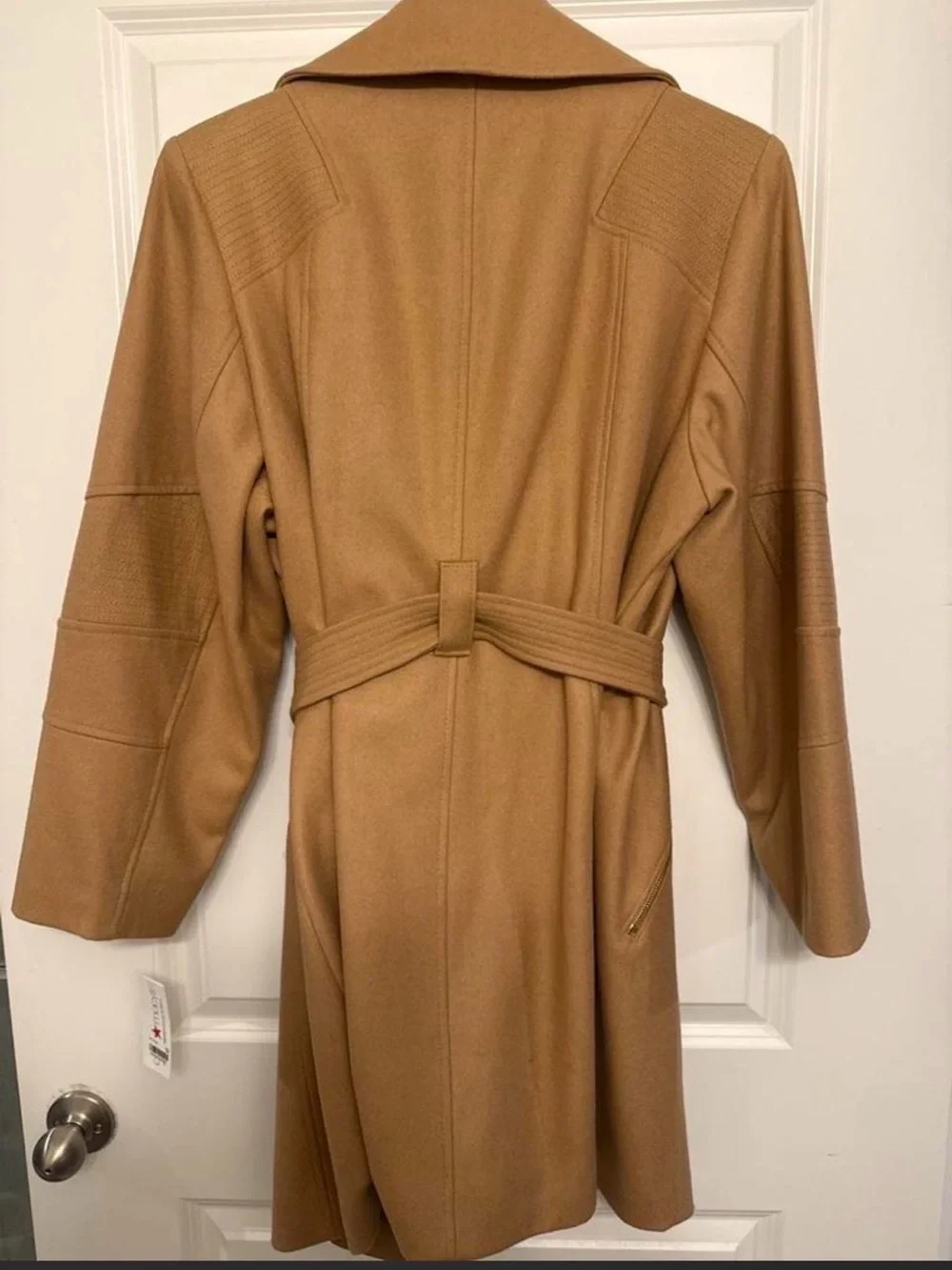 Classic Camel Belted Wool-Blend Coat - Women